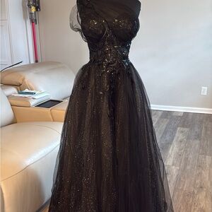 Elegant Black Evening Gown/Prom dress